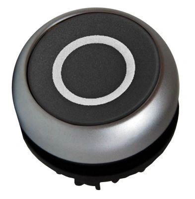 Buton comanda negru cu revenire '0'