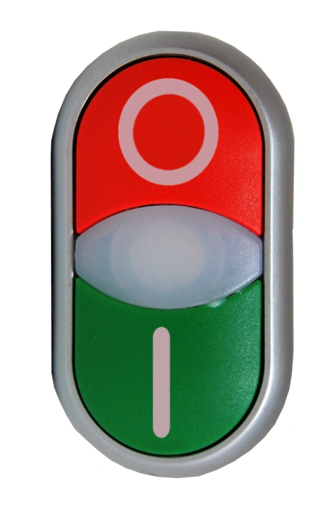 Buton comanda dublu rosu+verde "0-1"