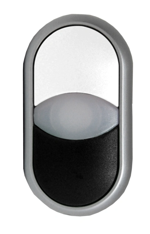 Buton comanda dublu alb+negru