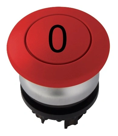 Buton ciuperca cu revenire rosu "0"