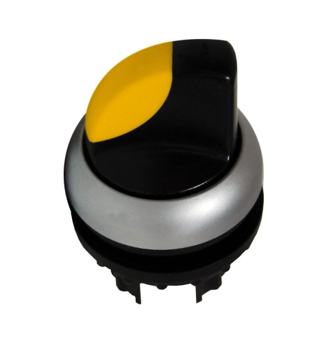 Buton selector 0-1 cu revenire galben