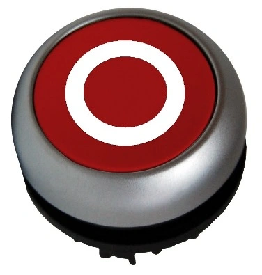 Buton comanda iluminat scund cu revenire rosu "0"