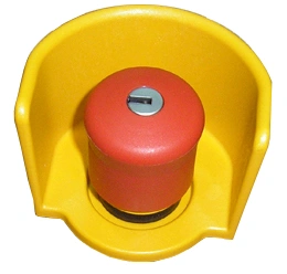 Guler protectie galben pentru buton avarie