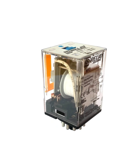 Releu broşabil, 8 pini, 2 CC, 12V c.c., 10A