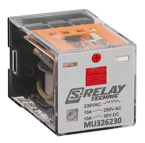 Releu broşabil, 11 pini, 3 CC, 230V c.a., 10A_1