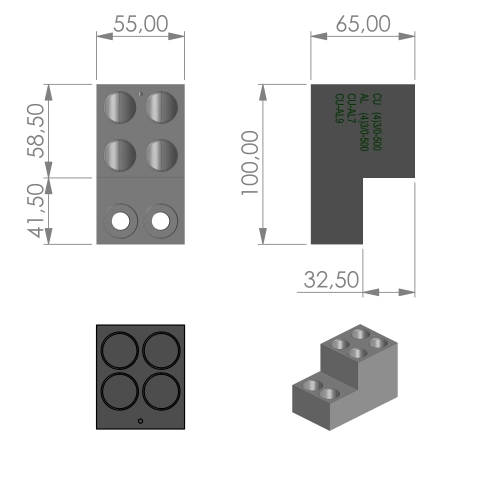 Cleme tunel 4x95-240mm² pt. MX4, 800-1250A, 1buc_6