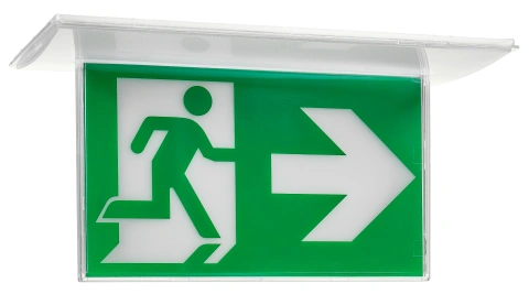 Semn suspendat pt corpuri de iluminat de urgență design C2