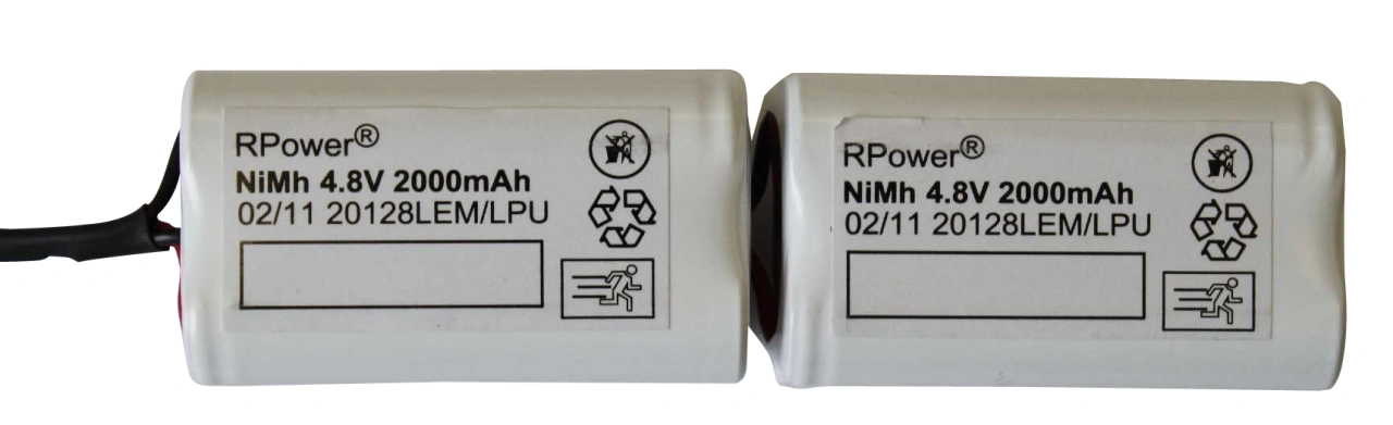 Akku 9,6V 2,0 Ah ptr.Einzelbatt. luminien ERT-LED 1h, 3h, 8h