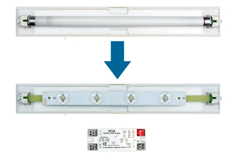 Set 4x1W ERT LED banda inloc. + NT24 + conector ptr.retrofit