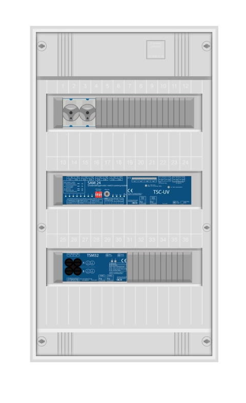 Subdistribution ptr.Maxi- and MultiControl, 2 circuits
