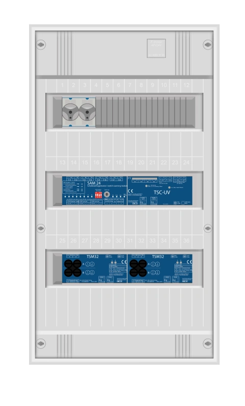 Subdistribution ptr.Maxi- and MultiControl, 4 circuits