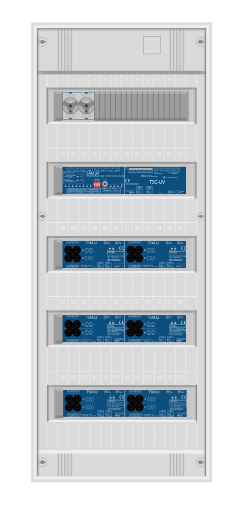 Subdistribution ptr.Maxi- and MultiControl, 12 circuits