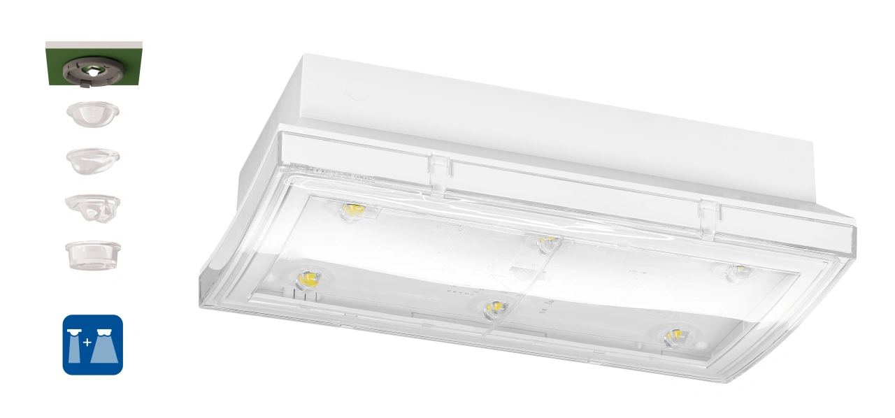 Corp de iluminat de urgență PM 6x1W ERT-LED 230V