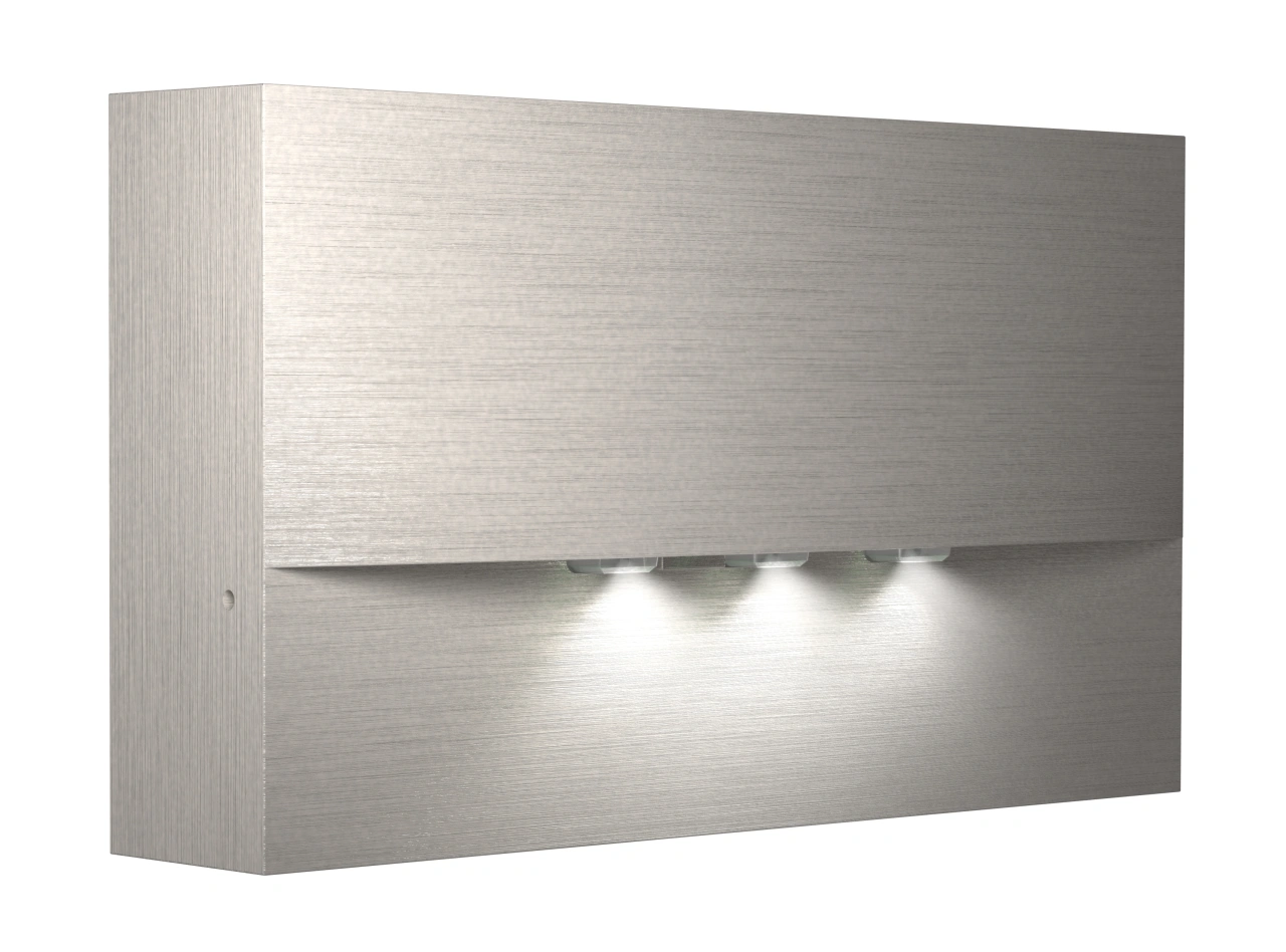 C.il.sig. WAF inox look 3x1W ERT-LED 230V