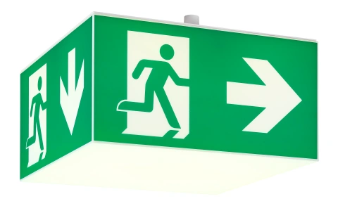Emergency luminaire WHX SC LED IP65 3h 230V AC ceiling mount