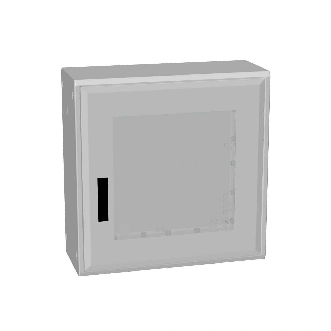 Dulap din poliester cu 1 uşă transparentă, H750xL750xA312mm