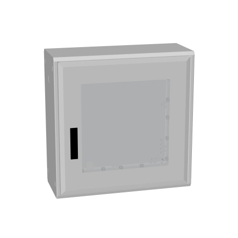 Dulap din poliester cu 1 uşă transparentă, H750xL750xA312mm
