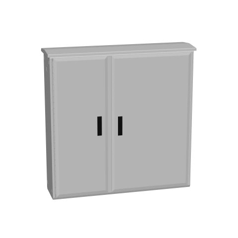 Dulap poliester închis jos+ac.antipl., 2 uşi,1250x1250x312