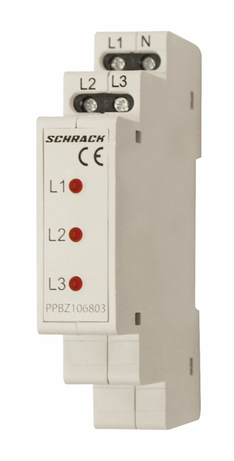 Indicator prezenţă tensiune modular L1-L2-L3 cu LED