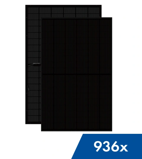 Sunrise Aquamen 440W, GlassGlass, Bifacial, negru complet