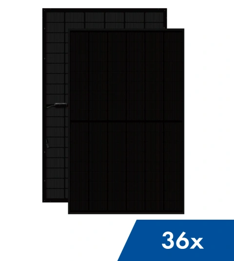Sunrise Aquamen 440W, GlassGlass, Bifacial, full black, pal