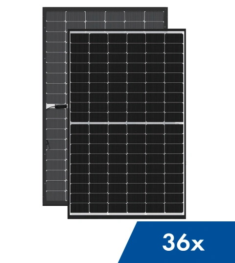 Sunrise Aquamen 440W, GlassGlass, Bifacial, blackframe, pal