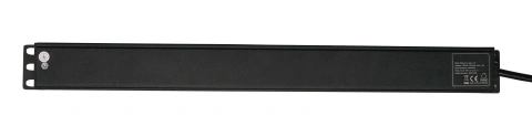 PDU 9x Schuko, 19", 1U, cablu 2m,comutator on/off negru,ALU_3
