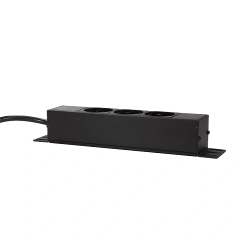 PDU 10", 3x Schuko, 1U, cablu 2m, Negru, ALU_4