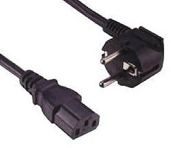 Powercord Schuko - C13 female, Black, 1.8m