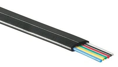 Flat Modular Cable, 6-wire, AWG26, Black, 100m