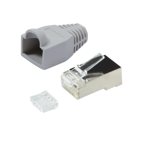Conector RJ45 pt flex Cat.6 ecranat incl. manson gr, 100 buc
