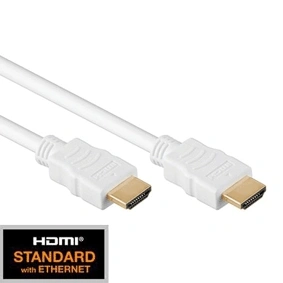 Cablu HDMI 1.4, 2x HDMI19 tip A tată, Aur, Alb,  5m