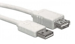 USB 2.0 A-A Extensioncable, A male - A female, Grey, 1.8m