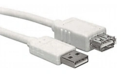 USB 2.0 A-A Extensioncable, A male - A female, Grey, 3m