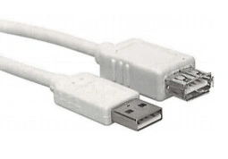 USB 2.0 A-A Extensioncable, A male - A female, Grey, 5m