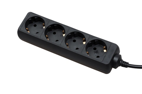 PDU pentru UPS, 4 x Schuko, 10A, cablu 1.1m  C14, negru_1