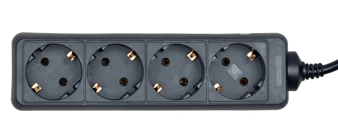 PDU pentru UPS, 4 x Schuko, 10A, cablu 1.1m  C14, negru_4