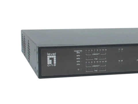 Switch 16xRJ45 10/100/ (PoE) + 2xGRJ45 + 2xGSFP_3