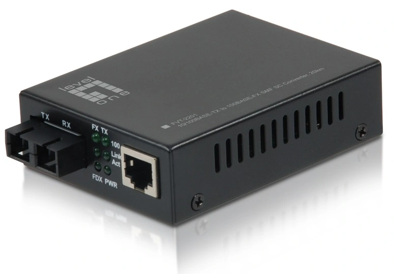 Mediaconvertor 1x RJ45 10/100 - 1x FO SC 100 Singlemode 20km
