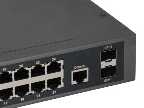 Switch 24xRJ45 1000 (PoE+) + 2xGSFP 1000, 19" 370W_2