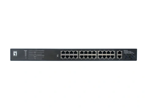 Switch 24xRJ45 1000 (PoE+) + 2xSFP/RJ45 1000, 19" 390W_2