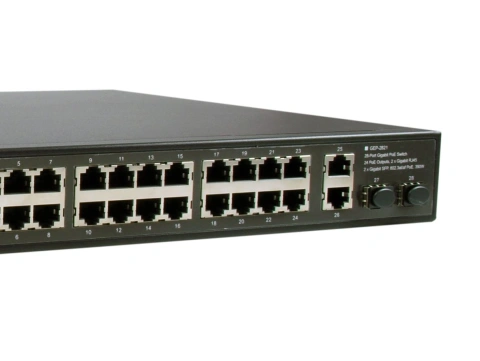Switch 24xRJ45 1000 (PoE+) + 2xSFP/RJ45 1000, 19" 390W_3