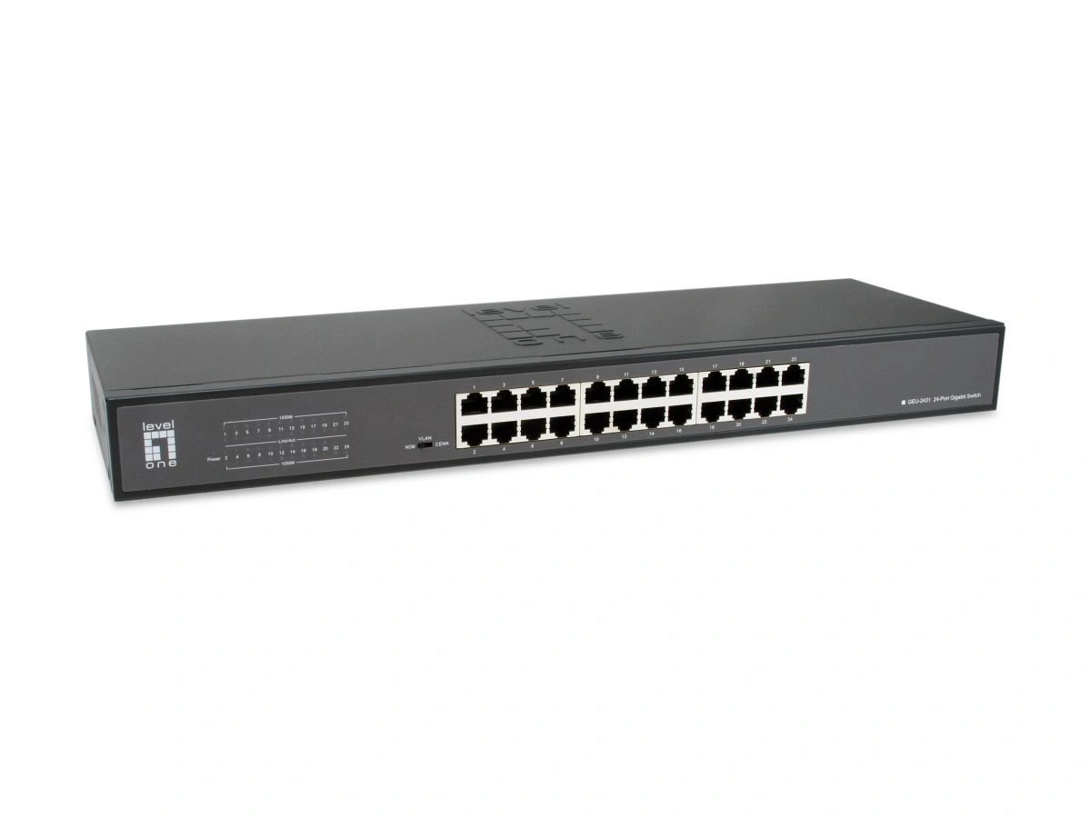 Switch 24xRJ45 10/100/1000, Silent, w/o fan, internal PSU