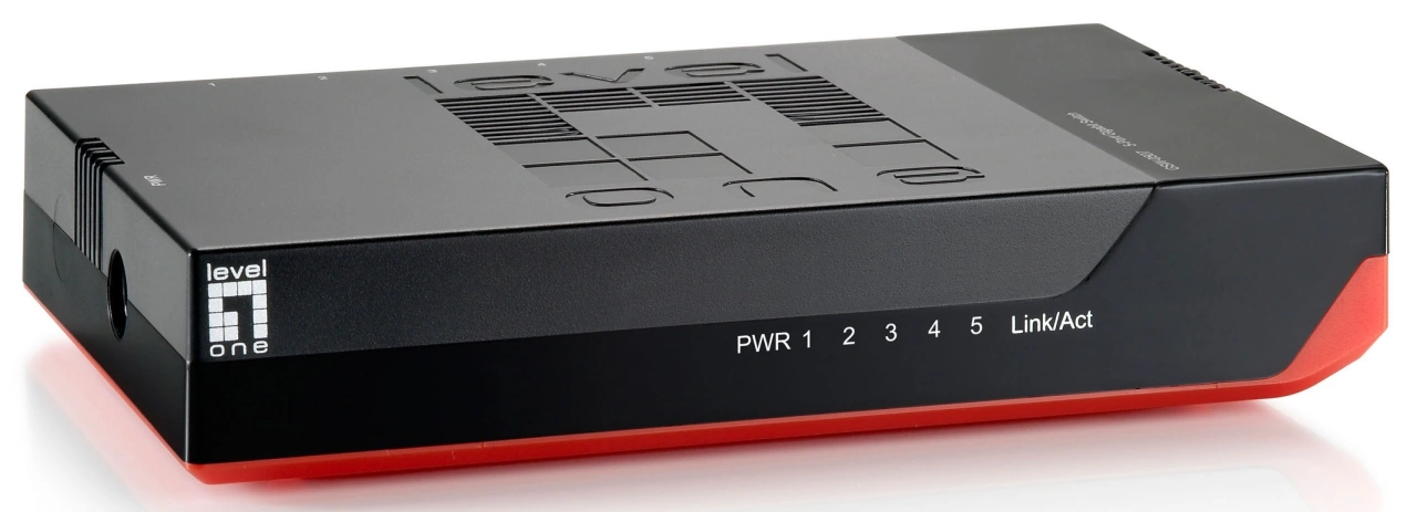Switch 5xRJ45 10/100/1000,silențios,f.vent.,alim.extern