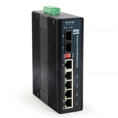 Switch 4xRJ45+1xRJ45/SFP+1xSFP,fară sursă de alim.,șină DIN