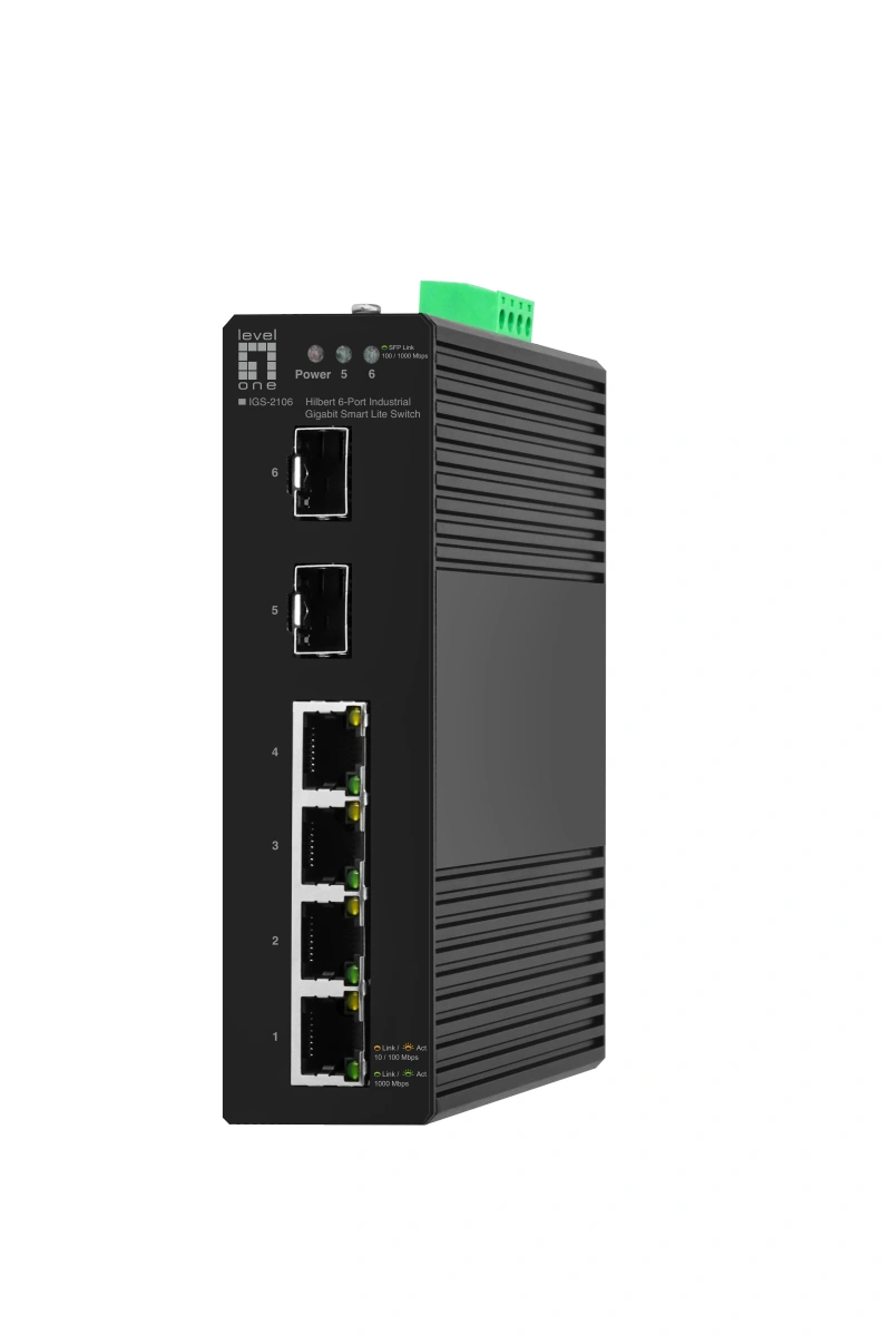 Switch șină DIN 4xRJ45 1000 + 2xSFP, fără alimentare