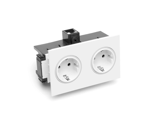 Priza 230V/16A dubla pt.canal parapet SIGNA, RAL9001 crem