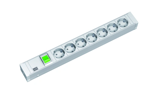 PDU19'' 7xSchuko Alb, intr., 2 m fisa Schuko, AL