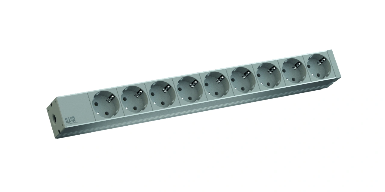 PDU19'' 9xSchuko, 2 m fisa Schuko, AL, 438,5 mm