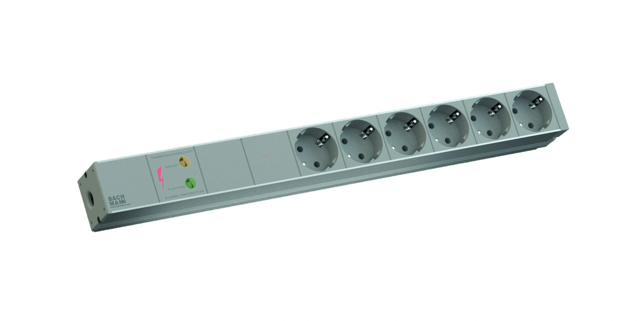 PDU19'' 6xSchuko, 2 m fisa Schuko, AL,prot., Filtru